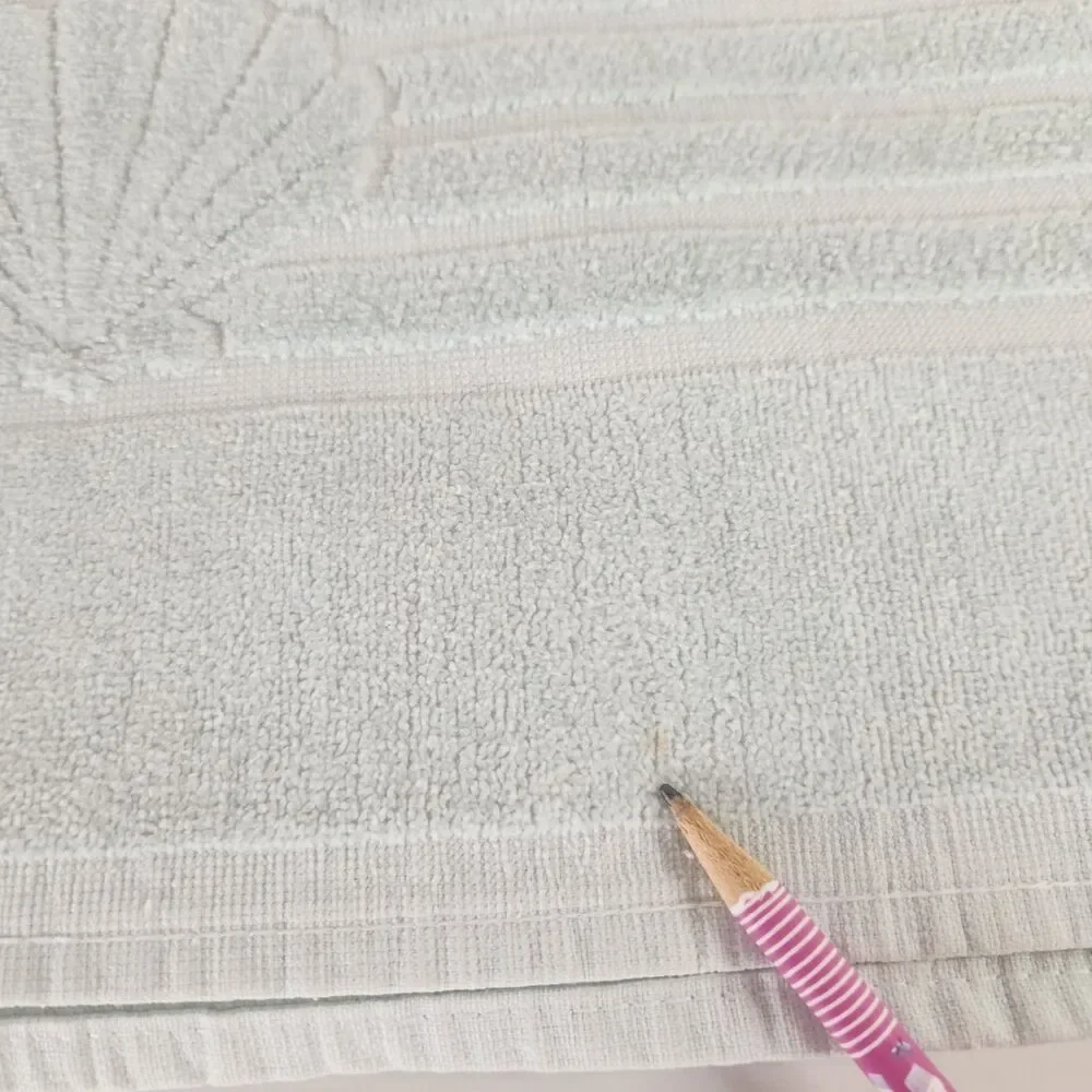 VTG Cannon Retro Bath Towel USA Light Blue Seashell Made In USA READ